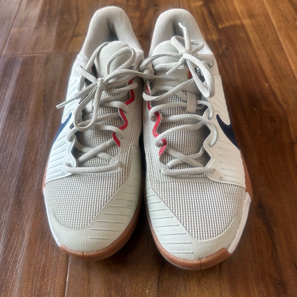 Nike Vapor 12 Athletic Shoes summit white, navy and Red